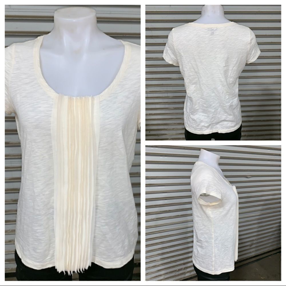 Talbots cream burnout too with ruffle in front
